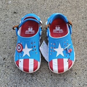 Do Not Buy Crocs Captain America sandals youth boys size J4